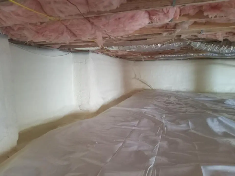 Crawl space encapsulation with closed-cell spray foam for Spray Foam Roofing in Colusa
